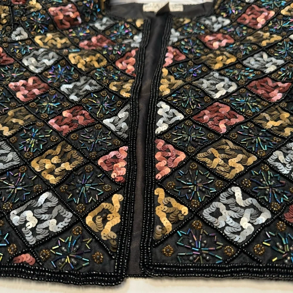 Niteline Black and Gold Embellished Blazer - Picture 12 of 15
